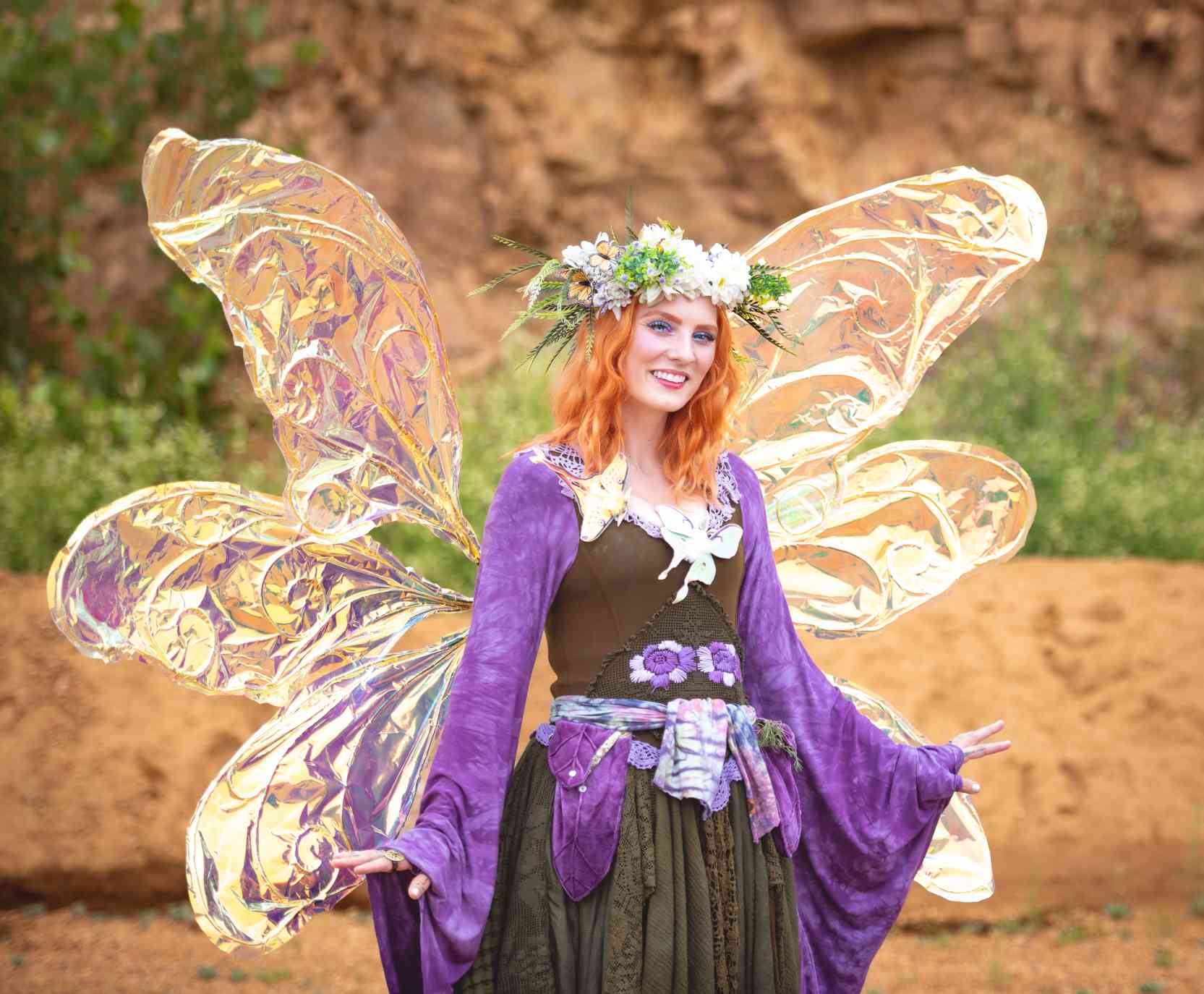 Beetle the Fairy among ferns and wings